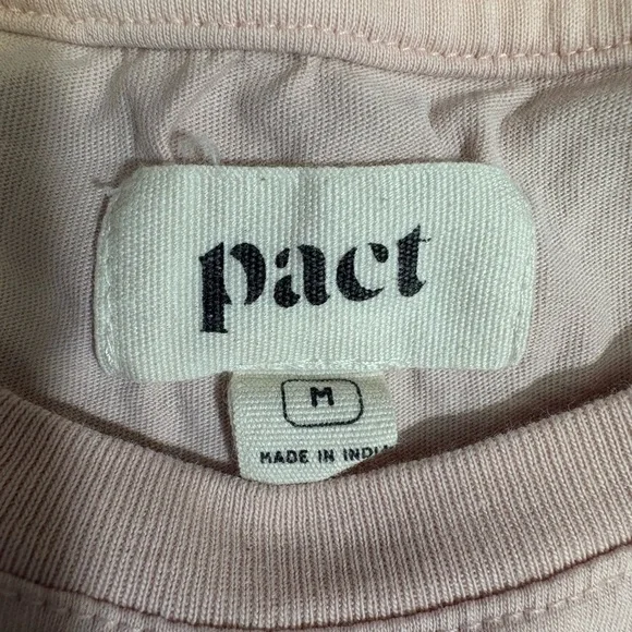 Pact Women’s Medium Pink Heart Beet Graphic T-Shirt 100% Organic Cotton Heart - Picture 5 of 8